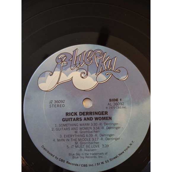 Rick Derringer Guitars and Women LP Blue Sky JZ 36092 1979 - Picture 4 of 6